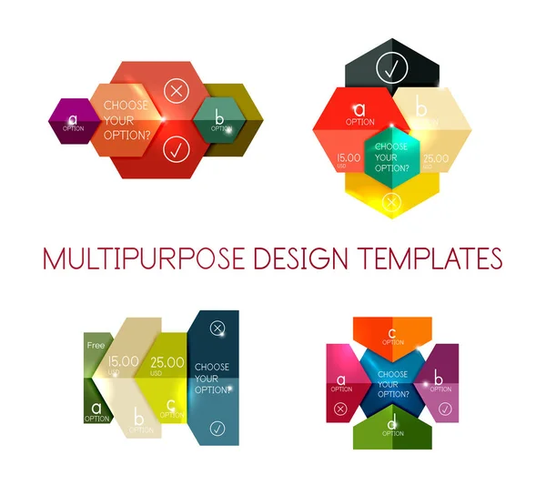 Plantilla de infografía de papel — Archivo Imágenes Vectoriales