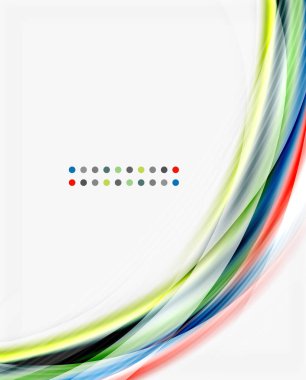 Yarı saydam dalga beyaz arka plan üzerinde