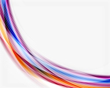 Yarı saydam dalga beyaz arka plan üzerinde