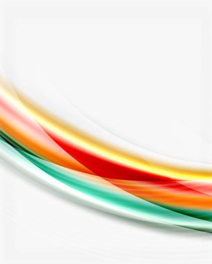 Renkli modern dalga satır, iş soyut düzeni