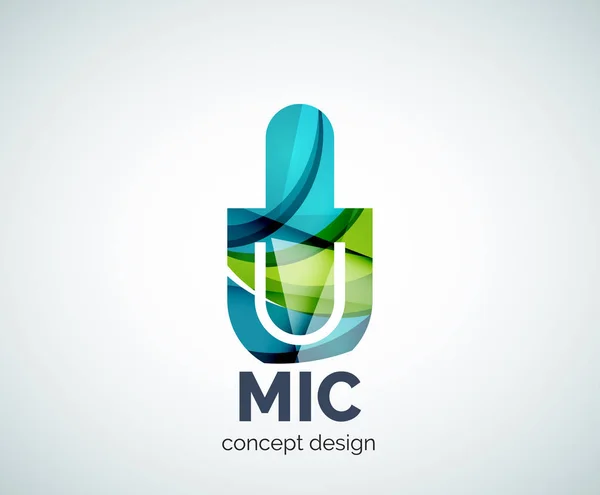 Mikrofon Logo Business Branding Ikone — Stockvektor