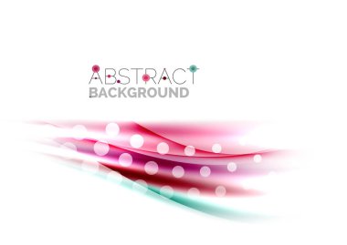 Renkli parlak ışık efektleri ile dalgalı çizgiler. Arka plan şablonu