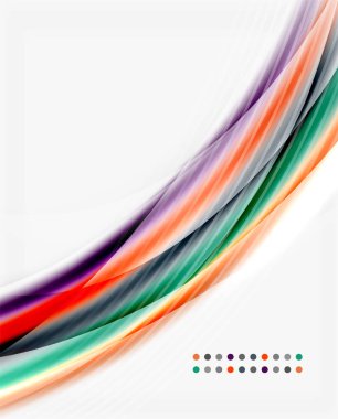 Yarı saydam vektör dalga çizgi, iş veya teknoloji şablon