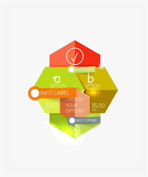 Papier infografikę szablon — Wektor stockowy