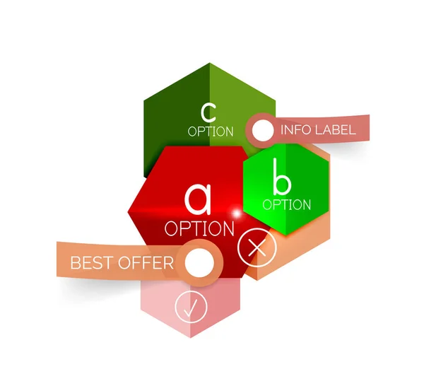 Geometriska affärsmallar infographics — Stock vektor