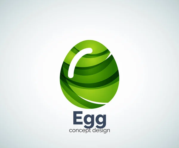 Vector egg logo template — Stock Vector