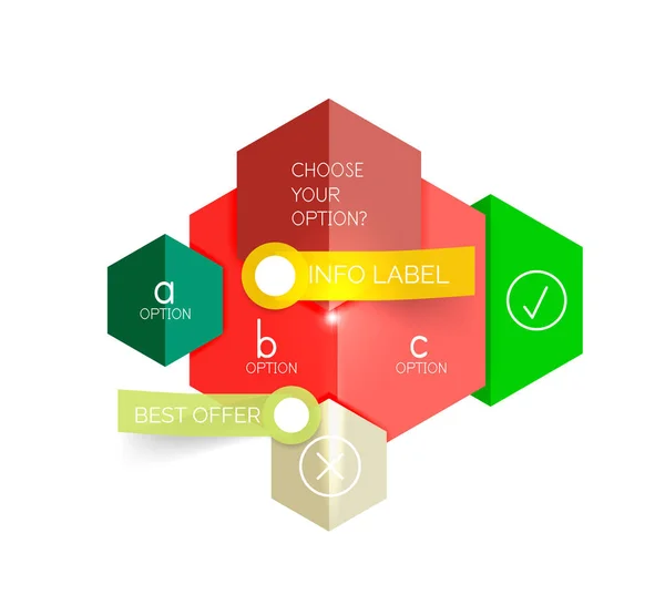 インフォ グラフィック抽象的な幾何学的なテンプレート — ストックベクタ