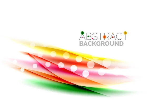 Blurred color waves, lines. Vector abstract background template — Stock Vector