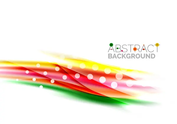 Blurred color waves, lines. Vector abstract background template — Stock Vector