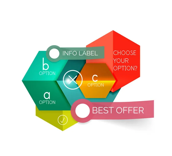 Abstrakte infografische geometrische Vorlagen — Stockvektor