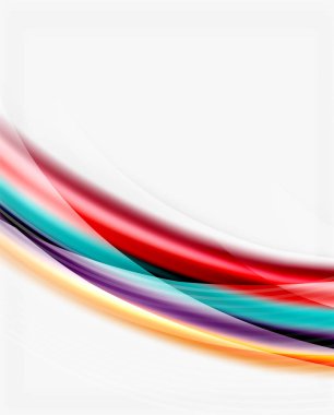 Renkli modern dalga satır, iş soyut düzeni