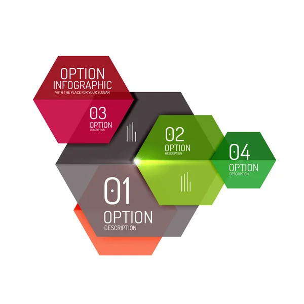 Papier geometrische abstrakte Infografik Layouts — Stockvektor