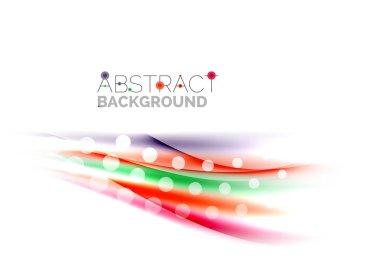Renkli parlak ışık efektleri ile dalgalı çizgiler. Arka plan şablonu