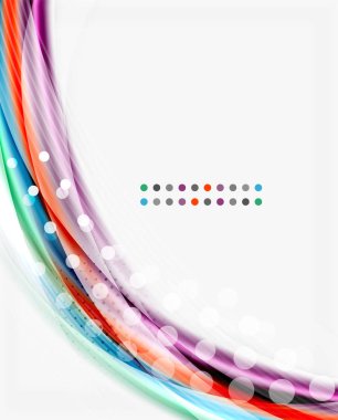 Renkli modern dalga satır, iş soyut düzeni