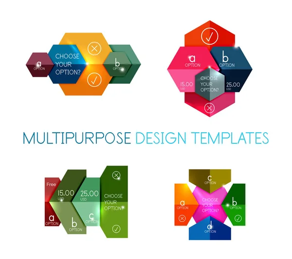 Paper infographic template — Stock Vector