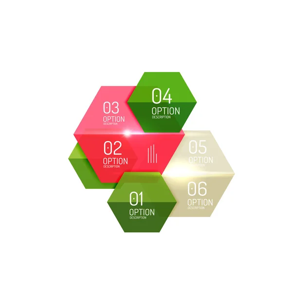 Modelos de design de layout infográfico de papel — Vetor de Stock