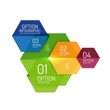 Kağıt modern Infographic geometrik şablonları