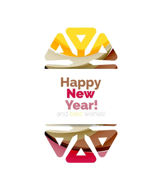 Christmas and New Year geometric paper design banner — Stock Vector