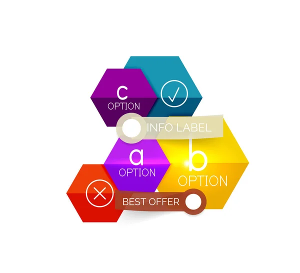 Abstrakcyjne infografiki szablony geometryczne — Wektor stockowy