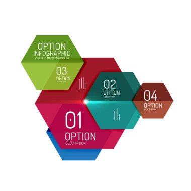 Kağıt modern Infographic geometrik şablonları