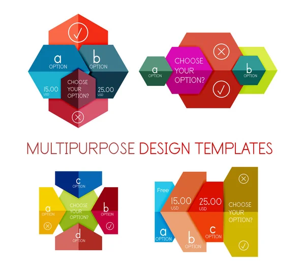 Modelo de infográfico de papel — Vetor de Stock