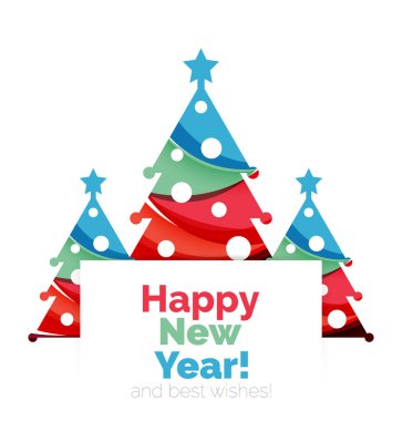 2017 Noel ve yeni yıl geometrik afiş