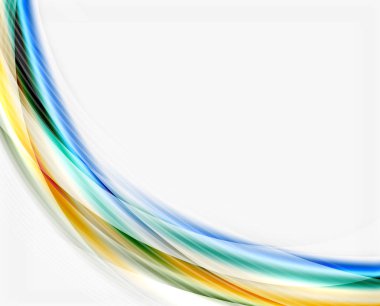 Yarı saydam dalga beyaz arka plan üzerinde