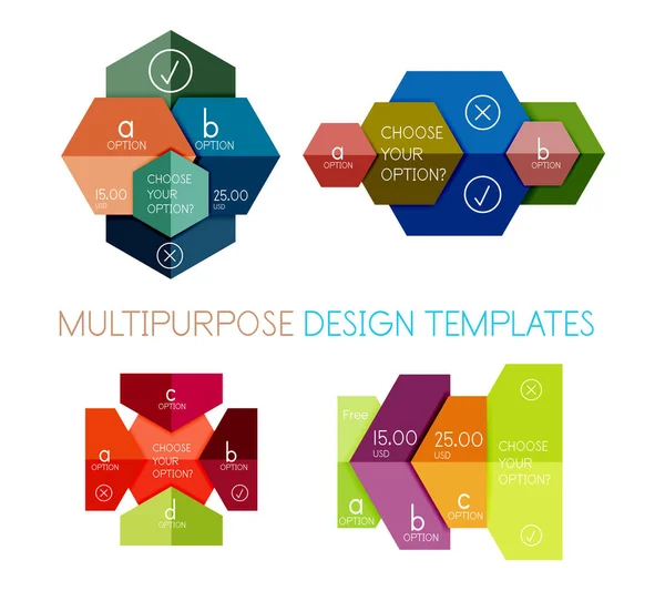 Papier-Infografik Vorlage — Stockvektor