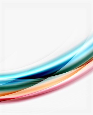 Parlak saydam dalga vektör şablonu