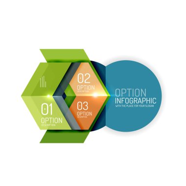 Arka plan, geometrik Infographic seçeneği şablonları