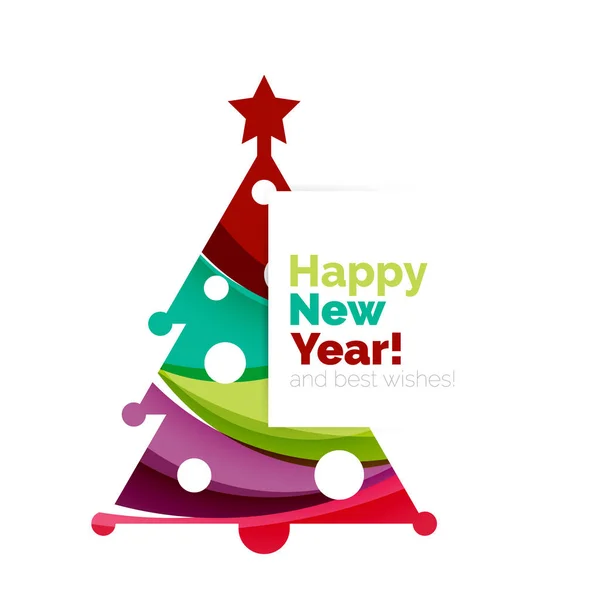Bannière géométrique de Noël, Nouvel An 2017 — Image vectorielle