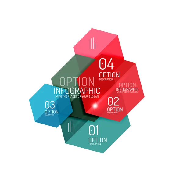 Modelli di design del layout infografico della carta — Vettoriale Stock