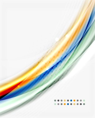 Renkli modern dalga satır, iş soyut düzeni