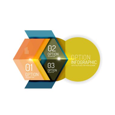Arka plan, geometrik Infographic seçeneği şablonları