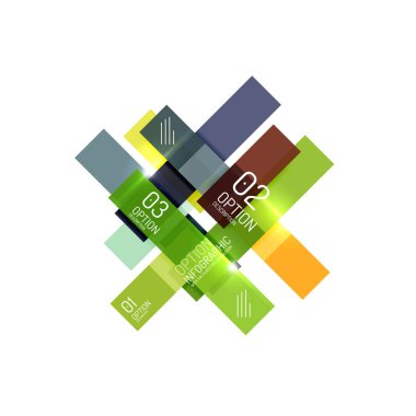 Geometrik modern Infographic seçenekler şablonları