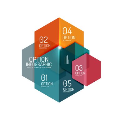 Kağıt iş seçenek düğmesini Infographic şablonları