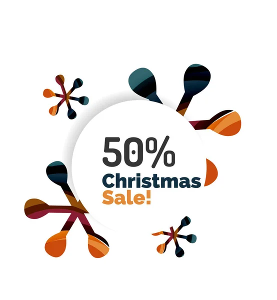 Abstract Christmas sale banner design with blank space — Stock Vector