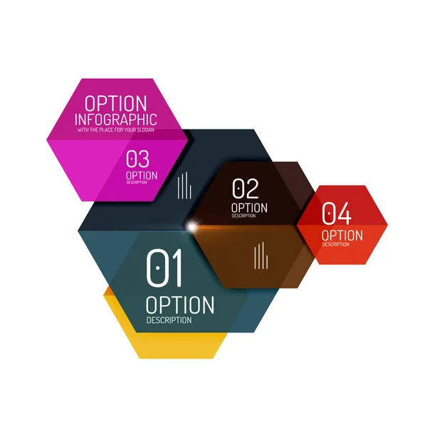 Papier geometrische abstrakte Infografik Layouts — Stockvektor