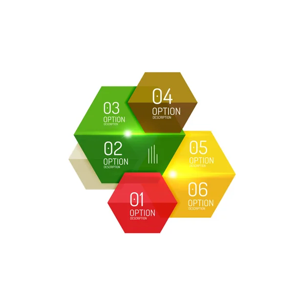 Modelli infografici di bottone di opzione di business carta — Vettoriale Stock