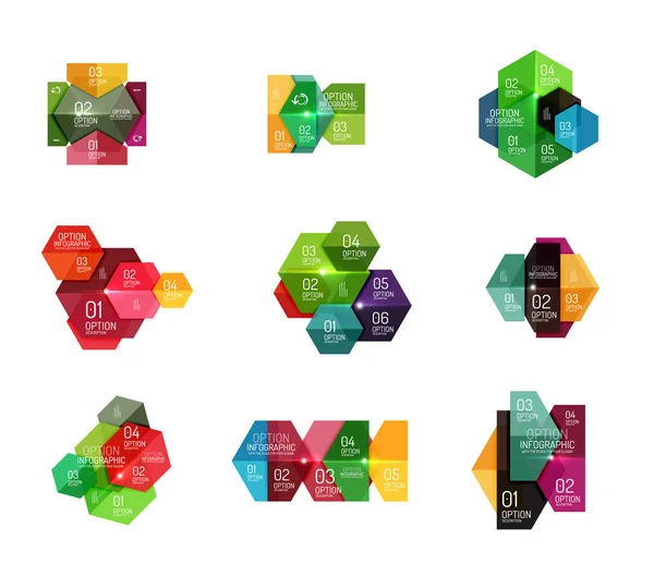 Infographic kağıt düzeni tasarım şablonları — Stok Vektör