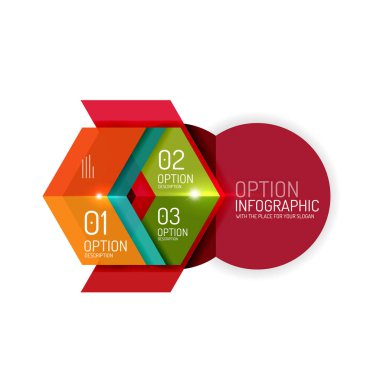 Arka plan, geometrik Infographic seçeneği şablonları