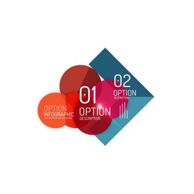 Geometrik modern Infographic seçenekler şablonları