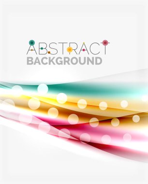 Parlak renkli çizgili beyaz arka planda - hareket