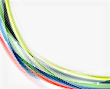 Yarı saydam dalga beyaz arka plan üzerinde