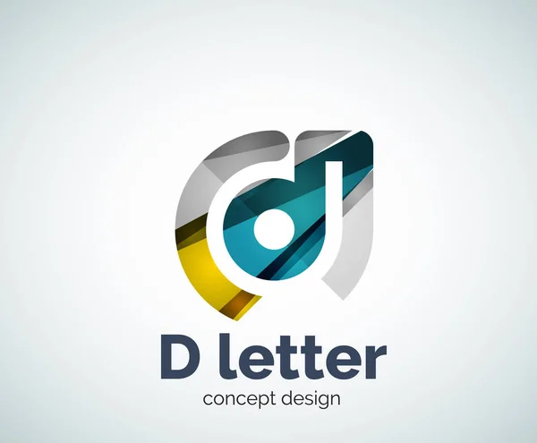 Modèle de logo de concept de lettre vectoriel D — Image vectorielle