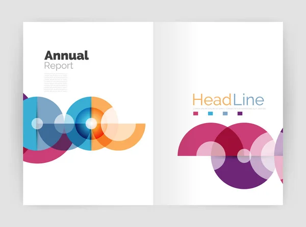 Antecedentes abstratos do círculo, relatório anual de negócios — Vetor de Stock
