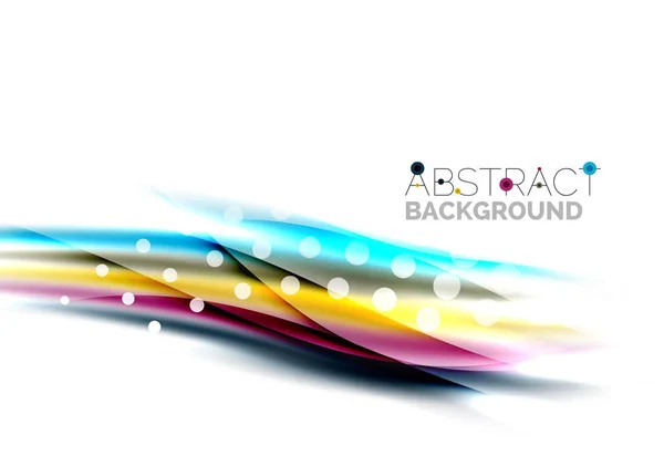 Shiny color lines on white background - motion — Stock Vector