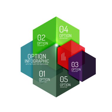 Kağıt modern Infographic geometrik şablonları