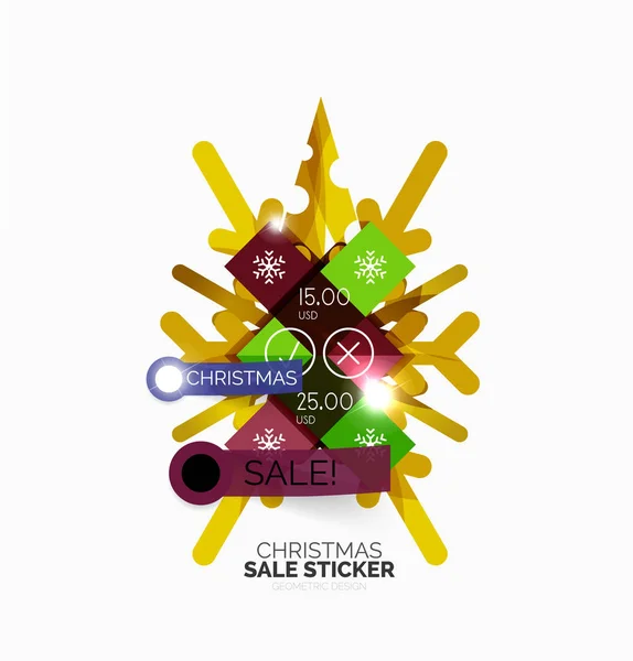 Etiquetas e etiquetas de venda de Natal — Vetor de Stock