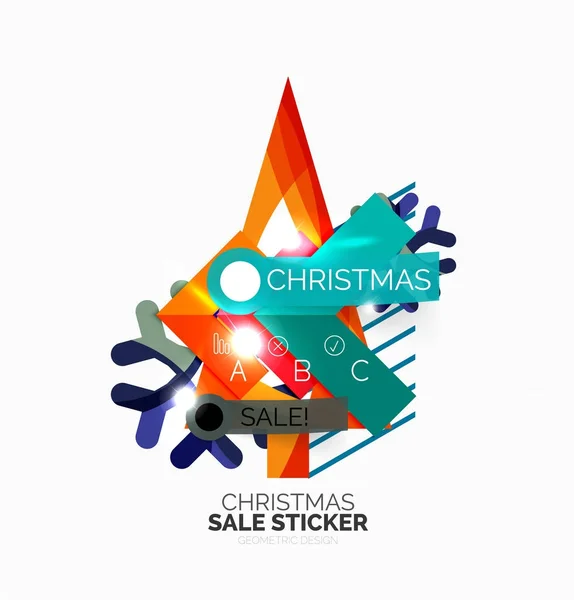 Carta Natale e Capodanno banner — Vettoriale Stock